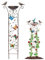 Baignoire d'oiseaux avec treillis de jardin, treillis de jardin en métal de 1 m / 40 pouces avec plateau de bains d'oiseau de 7,3 pouces, mangeoire à eau d'oiseau détachable, treillis pour les plante