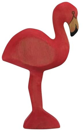 HolzWald - 5888 - Vögel, Flamingo, Holz, Handarbeit, 11,2cm x 6,6cm x 2,5cm