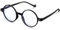 BBTO Nerd Brille mit Klaren Gläsern Retro Zauberer Brille Dicke Lustige Streber Brille Nerd Kostüm Brille für Erwachsene (Süße Runde)