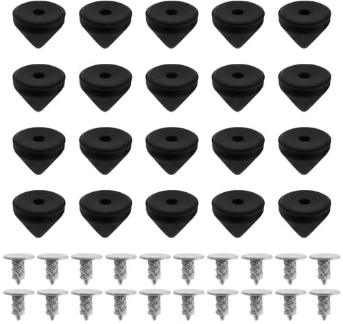 The Lord of the Tools 20 Set Di Viti Per Borchie Di Ricambio Nere Da 6 Mm Compatibile con Christian Louboutin Decorazione Fai Da Te Scarpe Custodia In Pelle Artigianale