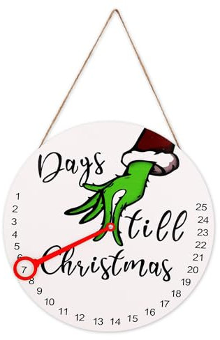 Weihnachts Countdown Kalender, Adventskalender Haus Holz, Christmas Countdown Deko, Weihnachten Hängedekoration 25 Tage Christmas Countdown (A)