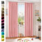 heimtexland ® Dekoschal Baumwolle Uni Blickdicht Vorhang Kräuselband Gardine Kinderzimmer Pastell Rosa HxB 245x135 Typ625