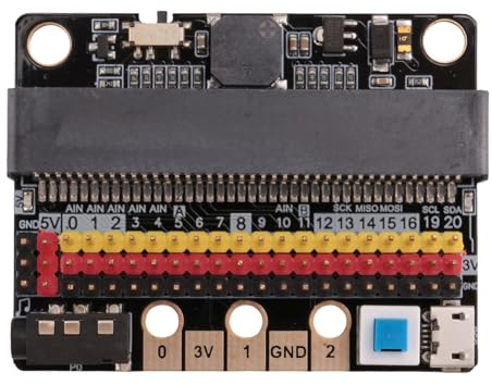 Swiixxer Micro-Bit Erweiterungs Karte IOBIT V2.0 Breakout Adapter Shield mit Summer für BBC Micro-Typ: Bit Python Grafik Programmierung für Kinder