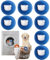 Tierhaarentferner Waschmaschine, 8 Pieces Wiederverwendbar Fusselentferner, Haarfänger Waschmaschine, Waschbälle Gegen Tierhaare, Fusselfänger für Kleidung und Bettzeug (Blau)