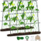 Treillis métallique en forme de U pour plantes grimpantes, support d'arche de jardin robuste avec filet pour concombres, tomates, raisins – Cadre de plante surélevé extérieur, antirouille et facile à