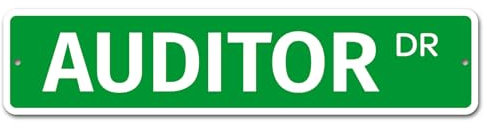 Auditor 4 x 16 Neuheit Straßenschild Metallschild