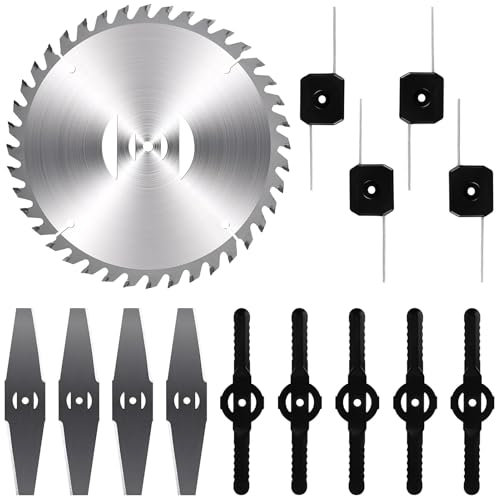 Rasentrimmer Messer Metall, 14 Stück Rasentrimmer Ersatzteile Rasentrimmer Ersatzklinge Zubehör Ersatzmesser Rasentrimmer Trimmer Messer für Rasentrimmer Ersatzmesser für Freischneider Zubehör (14pcs)