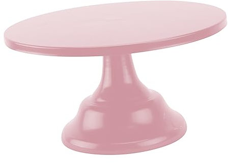 UTHCLO 1 Pz tortiera alzata porta torte rustico alzata per torte nuziali piatto da portata nero vassoi per dolci torta per tavolo da dessert ferro da stiro rosa