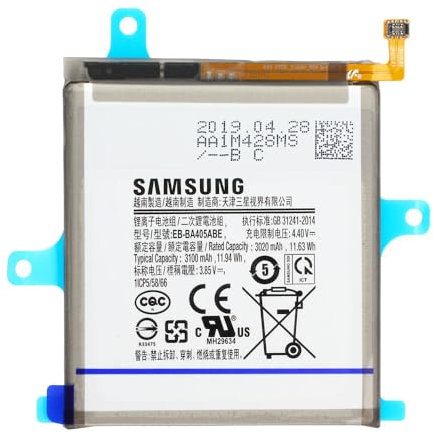 Batterie originale EB-BA405ABE compatible pour Samsung Galaxy A40 (SM-A405F) / (capacité 3100 mAh) / Nouvelle fabrication/accessoire d'origine/Service Pack.