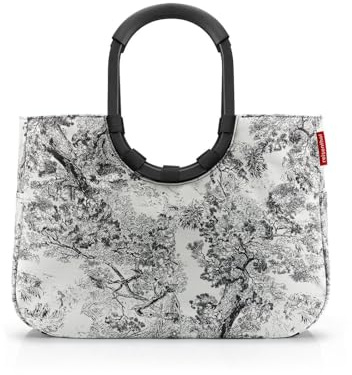 reisenthel loopshopper L jacquard grey – Stabile Tasche mit praktischen Fächern aus recycelten PET-Flaschen – Charmantes und wasserabweisendes Design