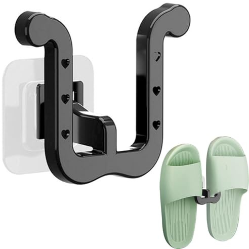 Portascarpe da parete - Gancio per pantofole, scarpiera, scaffale d'ingresso | Portascarpe autoadesivo con funzione di drenaggio, organizer da parete per armadi da bagno, balcone, camper