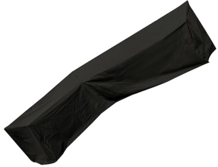 UKCOCO Housse de Canapé D’angle en L Imperméable en Tissu Oxford 210d 215x215x87 Cm pour Mobilier de Jardin Extérieur Terrasse Protection Résistante au Vent Pluie