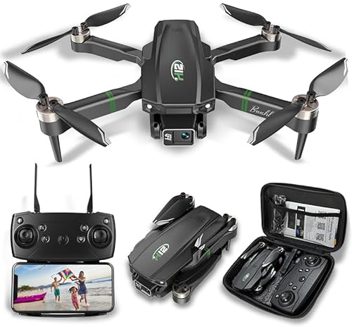 Drones con Camara 1080P Adultos, Dron para Adultos/Niños 1080P Quadcopter RC Drones Plegable, Aterriza con Un Clic, 3D Flip. Regalos para Niñas/Niños, 3 Baterías
