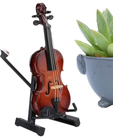 Modello Di Violino In Miniatura In Legno - Strumento Per Violino In Miniatura - Strumento Musicale Da Collezione | Decorazione Di Per La Casa Artigianale In Legno Per Il Mode