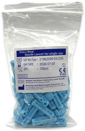 100 x 23G Sterile Lancet for Single Use - Manufacturer Confirmed Fully Compatible for PiC Indolor, Microlet, Freestyle, Abbott, SD and Many More