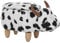 Tierhocker Kuh Kinderhocker Fußhocker Deko Hocker für Kinderzimmer mit Deckel Schwarz-Weiß Polsterbezug Cow