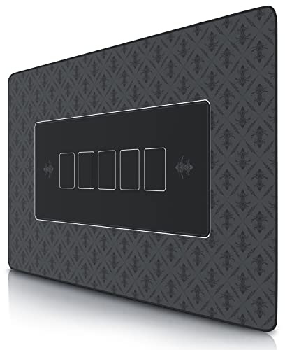 CSL XXL Poker Mat – 1000 x 600 mm - XXL mousepad - table mat large size - rubber base for stable grip on smooth surfaces – black