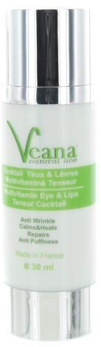 Eye & Lip Tensor Cocktail (30ml) 2in1 Kombi mit Hyaluron und Collagen gegen Falten und Fältchen rund um Augen und Lippen - Acht Wirkstoffe in einem Produkt