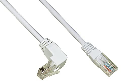 LINK LK5E30P Cavo Rete Utp Cat 5E Non Schermato Mt 3 Colore Bianco 1 Connettore 90 Gradi