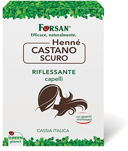 Matt, Henna Castaño Oscuro, Reflejante Cabello a base de Cassia Italica, con Extractos de Granada, Ruibarbo y Camping, 100% Natural, Fortalece el Cabello, Cubre el Cabello Blanco, 2 Bolsas de 50 g
