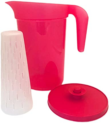 Tupperware Ilumina - Teiera da 2,0 l, rosa con colino, per succhi