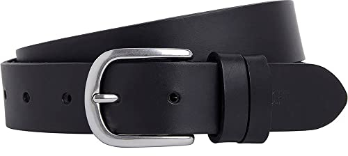 HACKETT LONDON Herren Full Leather Tac Gürtel, Schwarz, L
