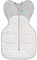 Love To Dream Pucksack, Baby Erstausstattung, ideal für kühle Temperaturen (16-20°C), Arme hoch Position, zweiweg-Reißverschluss für einfaches Windelwechseln, Schlafsack Weiß, Klein (3,5–6 kg)
