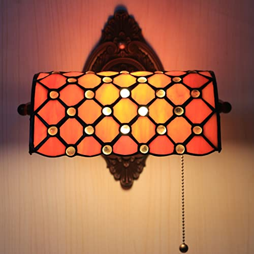 Uziqueif 10 zoll tiffany wandlampe, Wandlampe innen vintage, wandlampe mit schalter, wandleuchte innen, leselampe wandmontage, E27 wall sconce lighting decor