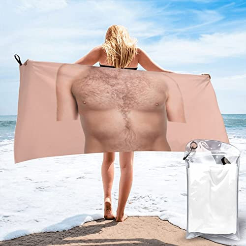 LOUJIN Schnell trocknendes Badetuch, Brust, Haarige Mikrofaser, Strandtuch, saugfähig, weich, hautfreundlich, Handtücher für Sport, Strand, Reisen, 70 x 140 cm