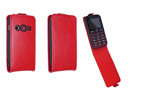 caseroxx Flip Cover for Doro 1380/1381, Case (Flip Cover in red)