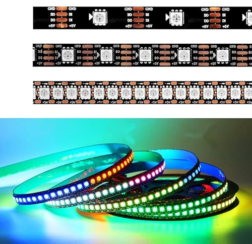 WS2813(WS2812B Update) smart RGB Pixel Led Streifen Licht 30/60/144 Pixel/Leds/m Dual-Signal Led Individuelle Address IC DC5V (White PCB IP30, 1 M 144 Led/M)