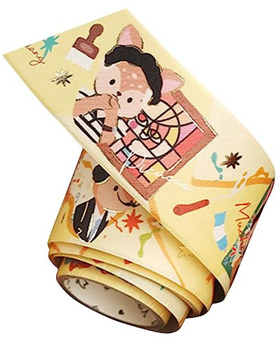 STOBOK panda decor yellow decor yellow duct tape yellow tape decorative tapes Sticky Paper Tape DIY masking tape Blackboard tape Wall Sticker self made