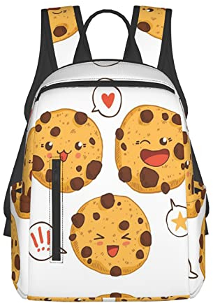 EVANEM Goat Fashion Schulterrucksack - Leichter und bequemer Freizeitrucksack für Schule, Arbeit, Reisen, Chip-Cookies, One size