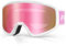 Findway Skibrille, Snowboard Brille für Brillenträger Herren Damen Erwachsene Jugendliche, OTG, UV-Schutz Kompatibler Helm, Anti Fog Erwachsene Ski Goggles für Skifahren/Skaten/Schneemobil