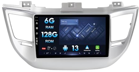 MISONDA Radio Coche 6G+128G para Hyundai Tucson 3/IX35 2014-2018 Android 13 Autoradio navegación GPS Carplay Android Auto Bluetooth MirrorLink WiFi 9 Pulgadas IPS Pantalla Táctil