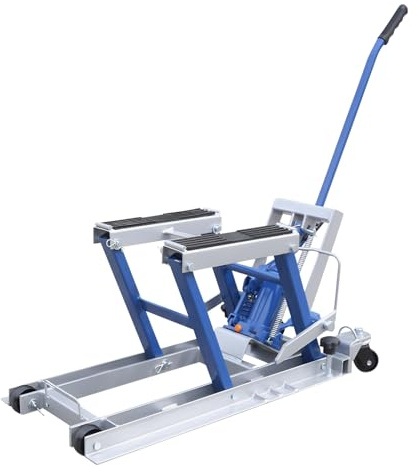 LANNADD 680kg Motorradheber, Hydraulisch Motorradheber Motorrad Hebebühne Scherenheber, Montagebock Quadheber ATV Quad Lifter Klapp Ständer für Motorräder Fahrräder und Geländewagen - Blau