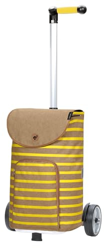 ANDERSEN Einkaufstrolley - Shopper Eske gelb 47 L Handwagen, modern, nachhaltig, Shopping, Aluminium, Griff ergonomisch, höhenverstellbar, Kugellagerrad