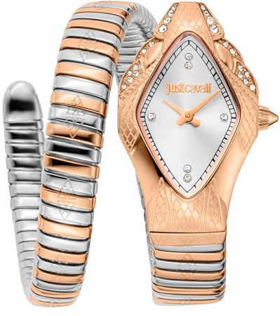 Just Cavalli Femme Analogique Quartz Montre Avec Bracelet en Acier Inoxydable JC1L306M0075