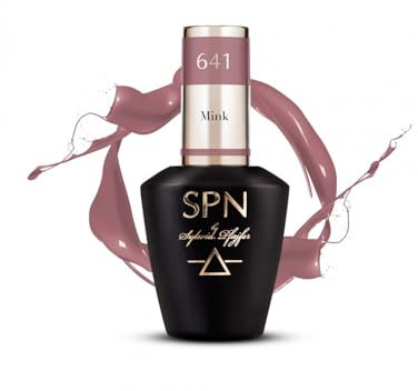 SPN Nails Professional 641 MinK Brown UV LaQ Gel Nail Polish 8ml, High Pigmentation, Medium Thick, Soak Off UV/LED Lamp, Quick-drying Salon-Lasting Manicure,Nail Art DIY at Home