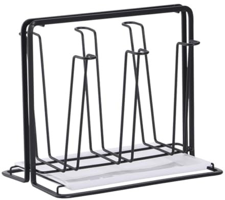 Water Bottle Drying Rack Cup Drying Rack Drinking Water Rack Metal Glasses Drainer Shelf Dish Holder 6 Cup Upside down Drain Rack