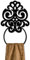 MAYJOYDIY Handtuchring Aus Gusseisen Massiv Vintage Handtuchhalter Mit Blumenmuster Für Die Wand Wanddekoration Symmetrisch Gemusterter Handtuchring Aus Metall Für Badezimmerzubehör Wanddekoration