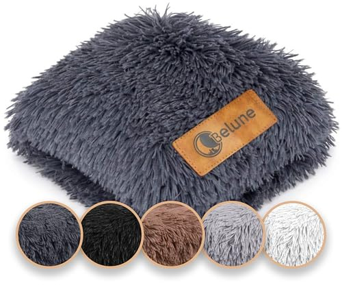 Belune Ersatzbezug - waschbarer Ersatzbezug Hundebetten, Farbwechsel, waschbar, einfache Reinigung, trockner geeignet (Dunkelgrau, 50cm)