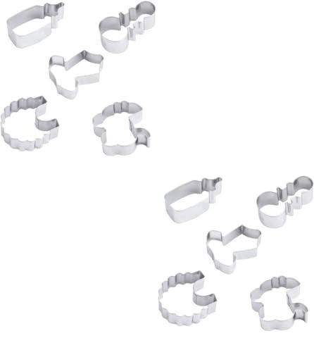 Amosfun 10 Stk Keksform Mini-pralinen Babyparty Schokolade -kit Mini-kekse -schokolade enform Für Die Babyparty Plätzchen Babykekse e Selber Machen Silver