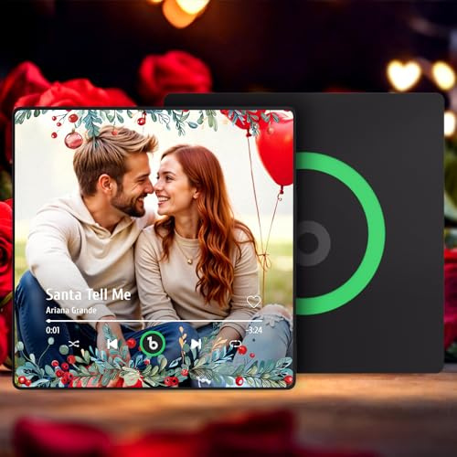 Custom Fridge Magnet Music Personalised Spotify Fridge Beats Magnet That Can Play Songs Customised Wedding Anniversary Birthday Gifts for Couples Women Men Mom Grandma Nana