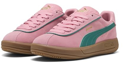 Puma Damen Club Klassika Sd Sneaker, Pinkscape Wildgrün Puma Gold, 35.5 EU