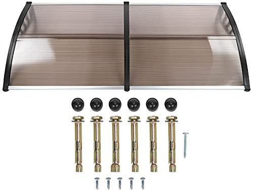 Markisenüberdachung, Vordach für Haustür 100 x 200 x 24 cm, Überdachung Haustür Außentür Fenster-Sonnenschutz Markisenüberdachung für Coutyard, Gartenhaus