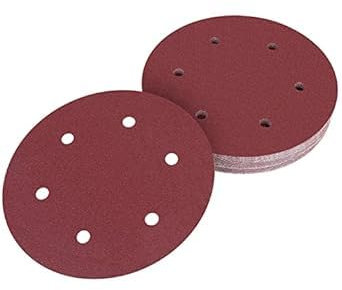 225mm Sanding Discs 240 Grit Sandpaper, 30Pcs 9 Inch Hook and Loop Sand Disc Sanding Pads for Drywall Sander Long Neck Sander(6 Holes)