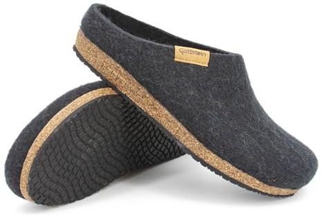 Stegmann Filzpantoffel 208 aus 100% hochwertiger Merino-Wolle - Hausschuhe für Damen & Herren - Pantoffeln mit Komfort-Kork-Sohle