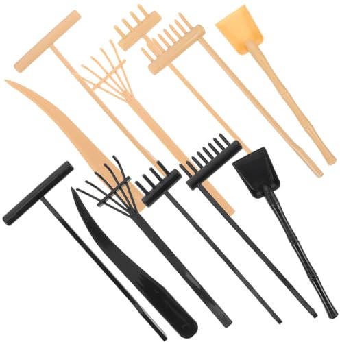 Alasum Outils De Jardin Zen Et Accessoires De Bac à Sable pour Bureau, Ensemble 12 Pièces, Compact Et Pratique, pour Création Méditative Et Relaxation Spirituelle