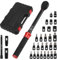 MIXPOWER 31PCS 3/8-Inch Drive Click Torque Wrench Set, 5-60Nm, Dual-Direction Adjustable, 72-Tooth Torque Wrench with Extensions, Sockets, Adapter for Bike, CR-V